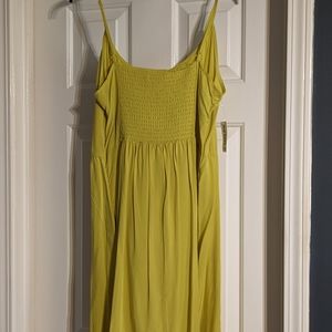 Chartreuse slip dress